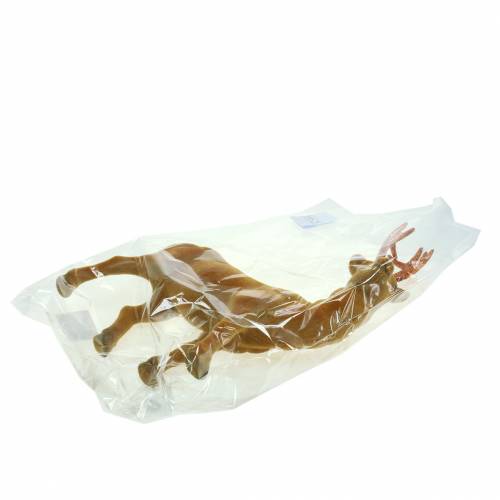 Floristik24 Caril flocado de rena, cobre 40cm