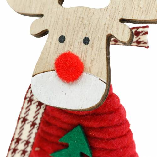 Floristik24 Renas e alces com camisola de Natal castanho/vermelho Alt. 14,5/13,5cm 6uds
