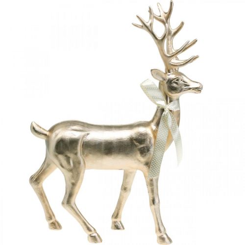Floristik24 Figura decorativa cervo champanhe cervo decorativo grande Natal 47cm