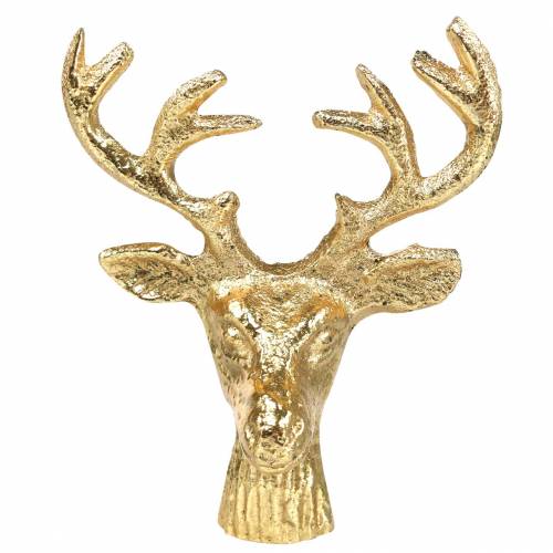 Floristik24 Decoração de Natal cabeça de veado metal dourado 6.8cm 6pcs
