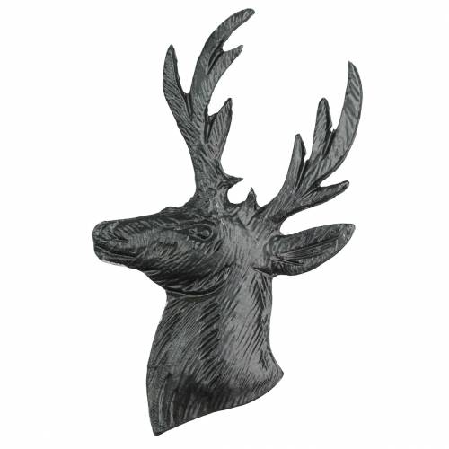 Itens Busto decorativo de rena metal preto 8cm × 4,8cm 8uds