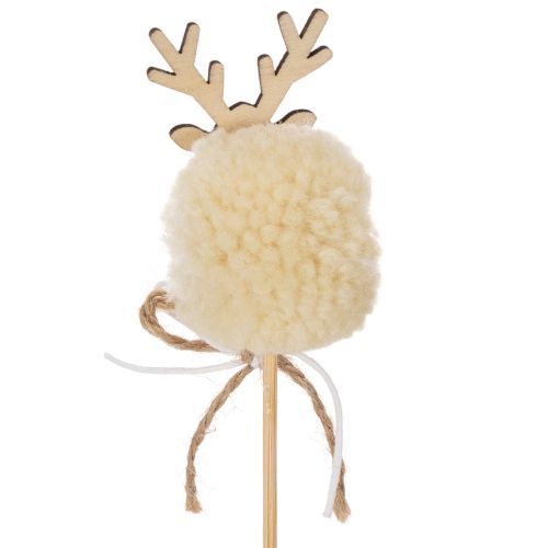 Prendedores de Natal Decorativos com Pompons em Formato de Rena, 24cm, 12 unidades | Floristik24.pt