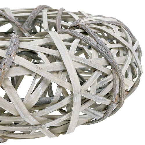 Floristik24 Grinalda de casca de árvore com salgueiro cinza pequeno Ø28cm