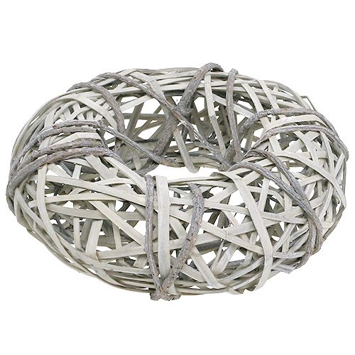 Floristik24 Grinalda de casca de árvore com salgueiro cinza pequeno Ø28cm