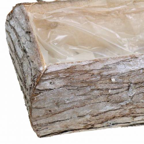 Itens Caixa de plantador de madeira lavada de branco 45 × 19cm Alt.10cm