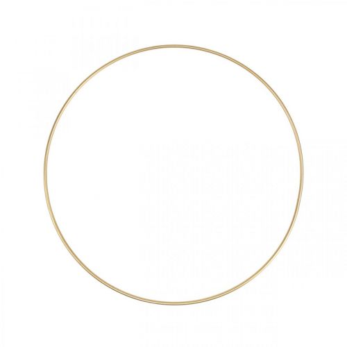 Floristik24 Anel de metal decoração anel Scandi anel deco loop dourado Ø30cm 4uds