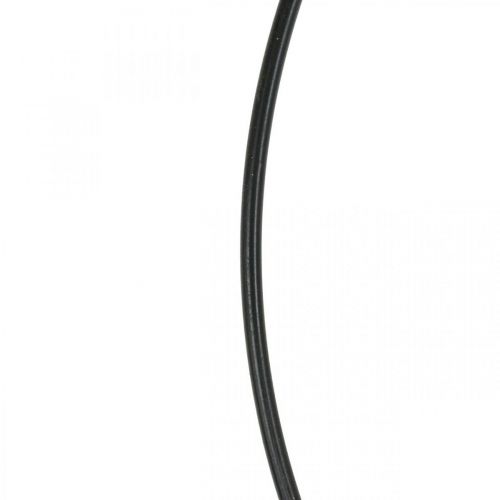 Floristik24 Anel decorativo de metal Anel Scandi laço decorativo preto Ø30cm 4 peças
