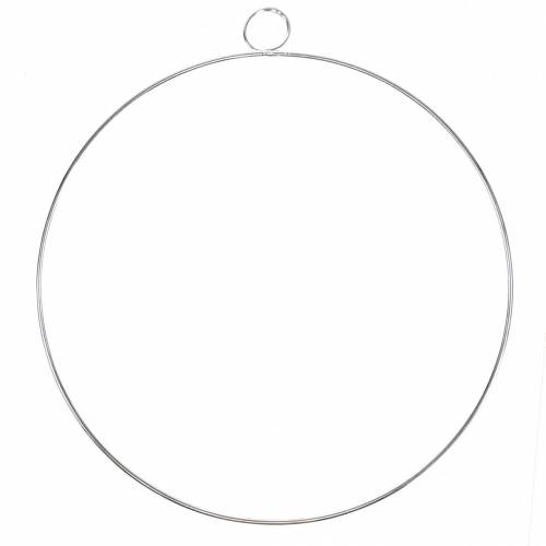 Floristik24 Anel decorativo prata Ø30cm 4pcs