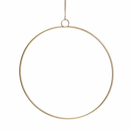 Floristik24 Anel decorativo para pendurar ouro Ø25cm 6pcs