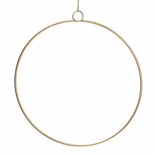 Itens Anel decorativo para pendurar ouro Ø35cm 4 unidades