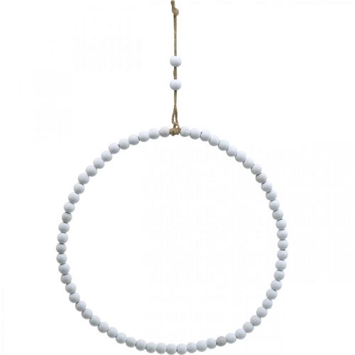 Itens Anel com pérolas, mola, anel decorativo, casamento, grinalda para pendurar branco Ø28cm 4pcs