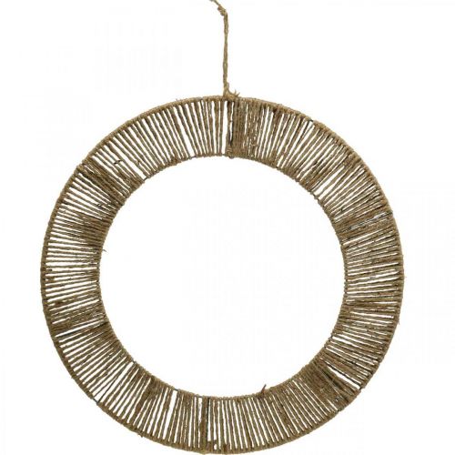 Floristik24 Anel de decoração de verão para decoração de parede para pendurar boho juta, metal Ø49cm