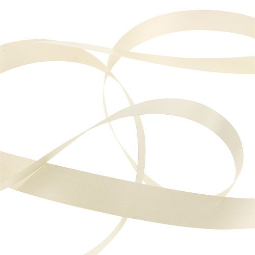 Floristik24 Anel de fita creme 15mm 100m