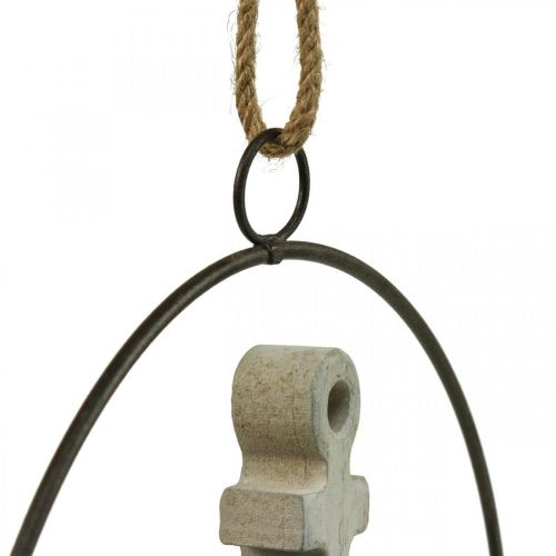 Itens Anel decorativo de metal para pendurar veleiros / âncoras Ø18cm 2 peças
