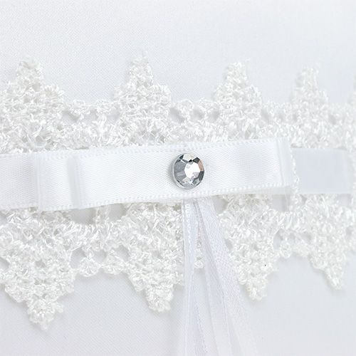 Floristik24 Almofada de anel 20cm x 20cm branco