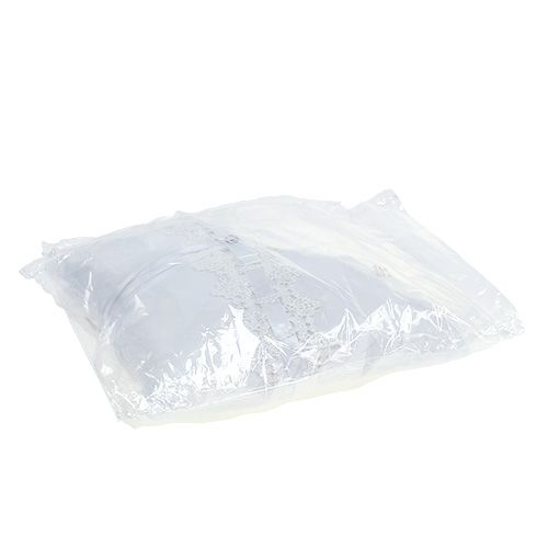 Floristik24 Almofada de anel 20cm x 20cm branco