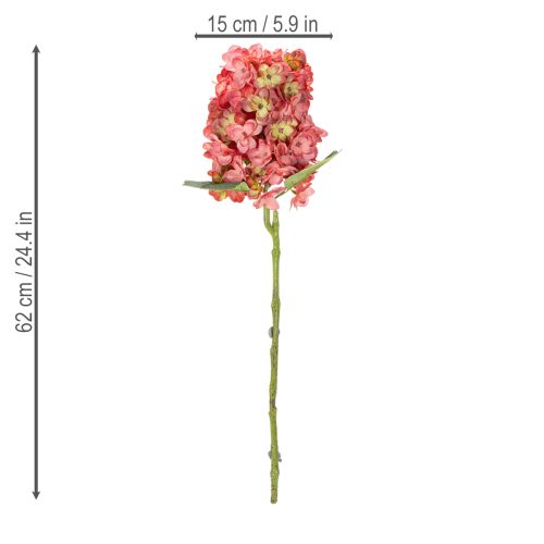 Itens Flor artificial de hortênsia com um visual elegante para uma decoração atraente do ambiente, 62 cm