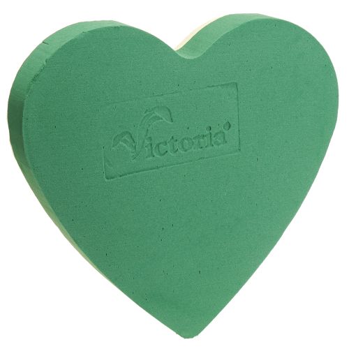 Coração de espuma floral romântico 30 cm espuma floral verde 2 peças