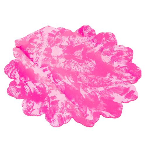 Punho de flores redondo tipo rondella de 38 cm rosa para buquês