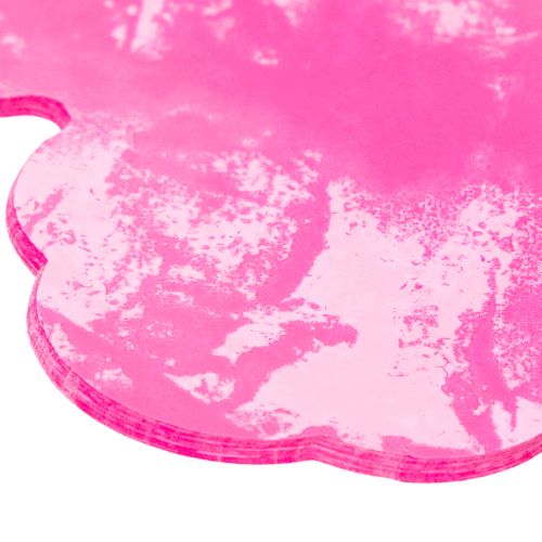Punho de flores redondo tipo rondella de 38 cm rosa para buquês | Floristik24.pt