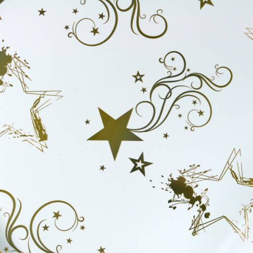 Floristik24 Punho Rondella com motivo de Natal em ouro branco 60cm 50p