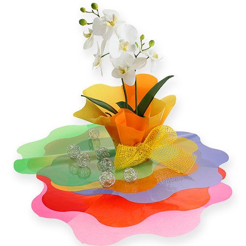 Floristik24 Punho de flor Ø40cm vermelho 50 unidades