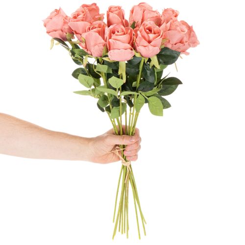 Arranjo de rosas artificiais, haste longa de 62 cm, 12 unidades. | Floristik24.pt