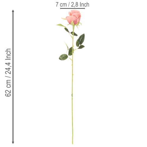 Arranjo de rosas artificiais, haste longa de 62 cm, 12 unidades. | Floristik24.pt