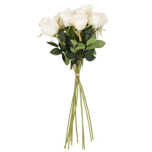 Rosa artificial de haste longa para vaso, 62 cm, pacote com 12 unidades. | Floristik24.pt