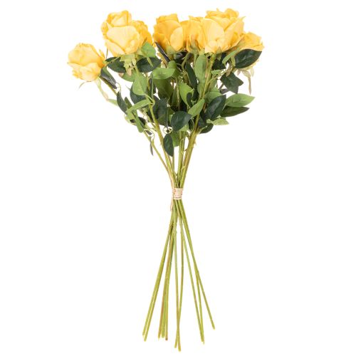 Rosa artificial com haste longa, flor artificial, 62 cm, 12 peças | Floristik24.pt