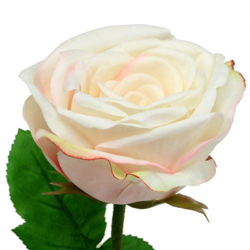Floristik24 Rosa artificial creme 69cm