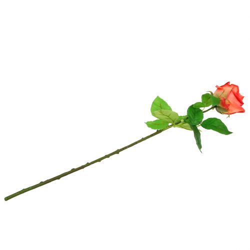 Floristik24 Rosa flor artificial salmão 67,5cm
