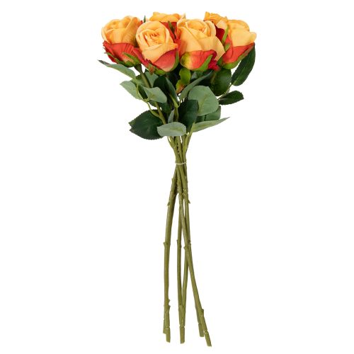Itens Arranjo de rosas artificiais, um toque clássico e elegante em qualquer decoração de bom gosto, 44 cm, 6 peças.