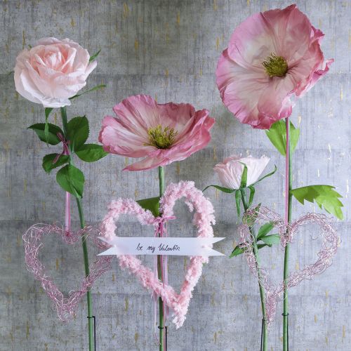 Itens Rosa artificial gigante para decoração de ambientes e casamentos, 92 cm