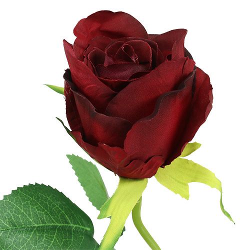 Floristik24 Rosa vermelha artificial Ø6cm C50cm