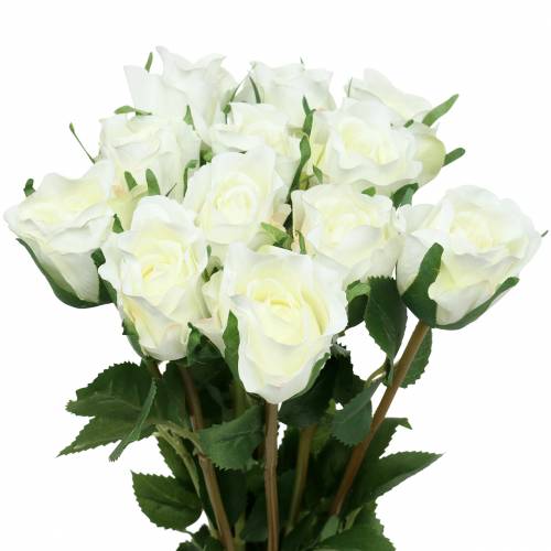 Rosa branca 42 cm 12 unidades