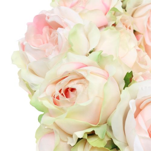 Floristik24 Creme de rosário / rosa Ø30cm