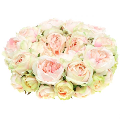 Floristik24 Creme de rosário / rosa Ø30cm