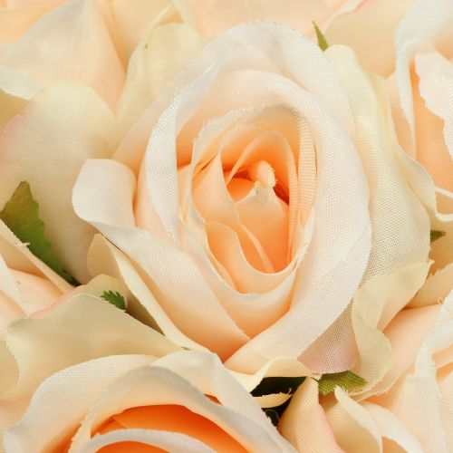 Floristik24 Bouquet de rosas pêssego Ø22cm