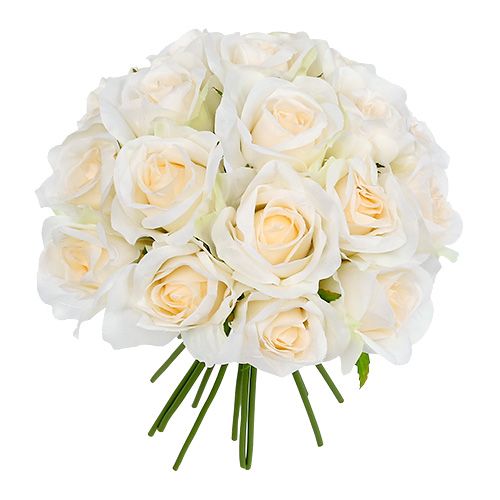 Buquê de rosas brancas Ø26cm