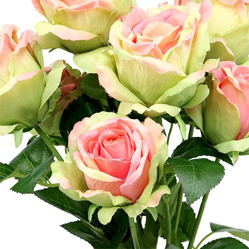 Itens Rosa artificial verde, rosa 55cm