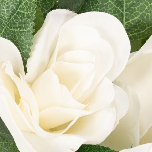 Guirlanda de rosas artificiais com flores brancas para decoração, 170 cm | Floristik24.pt
