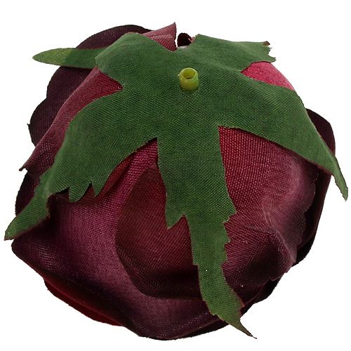 Floristik24 Cabeça rosa Ø6,5 cm vermelho escuro 8 unidades