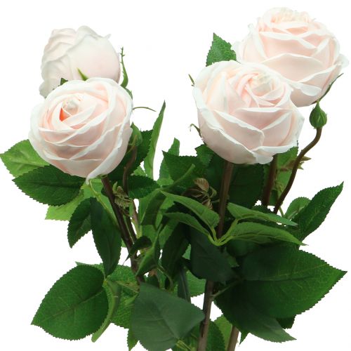 Floristik24 Buquê de rosa rosa suave 65 cm 4 unidades