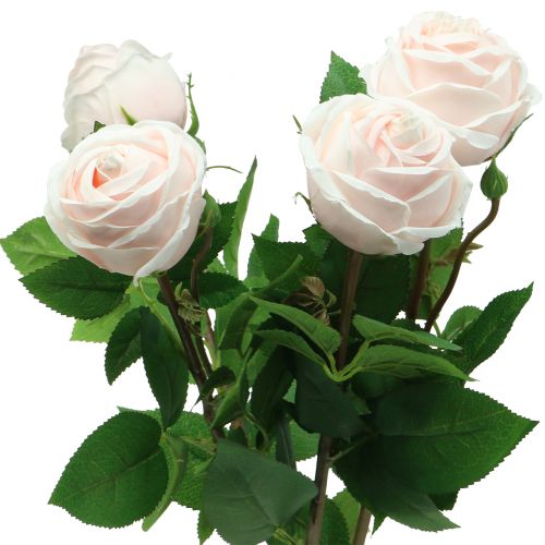 Floristik24 Buquê de rosas rosa suave 65 cm 4 unidades