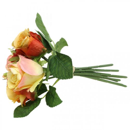 Itens Buquê de rosas laranja Ø17cm L25cm