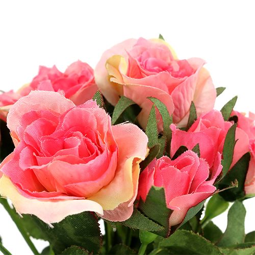 Buquê de rosas em rosa C26cm 3 unidades