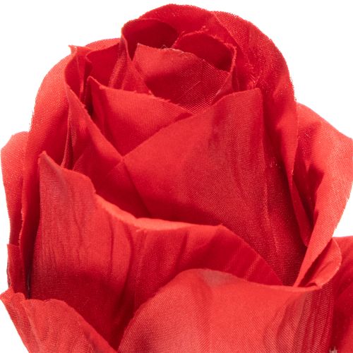 Ramo de rosa artificial de seda, rosa vermelha, 72 cm, 3 peças | Floristik24.pt