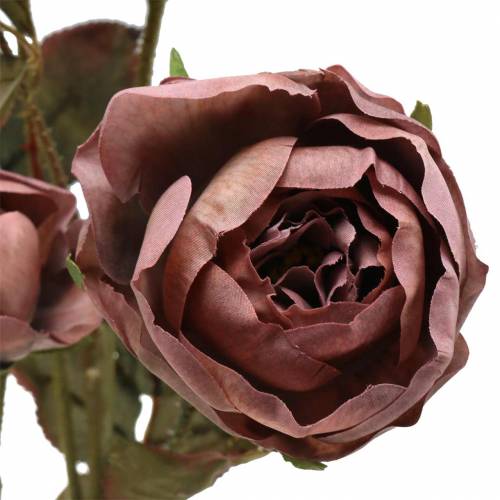 Floristik24 Ramo de rosa artificial violeta 76 cm