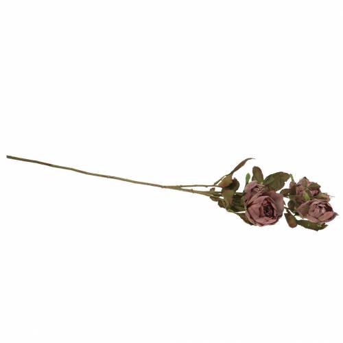 Floristik24 Ramo de rosa artificial violeta 76 cm